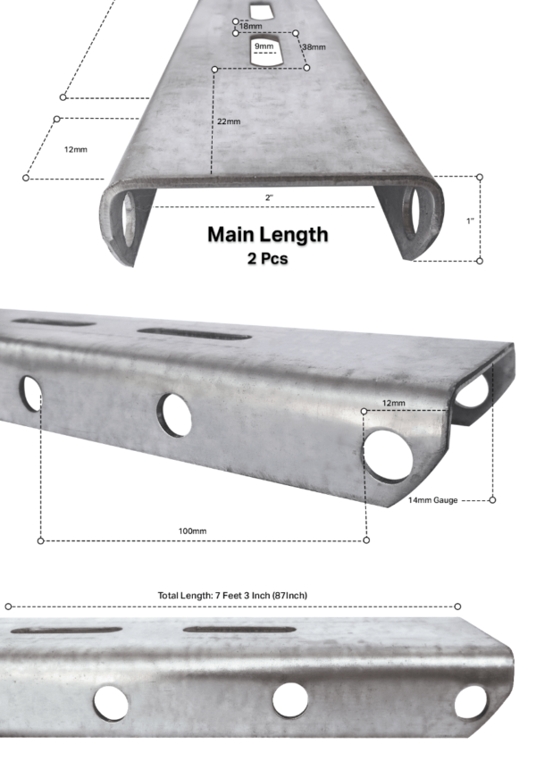 2 PV Hod Dip Galvanized Structure-14G - Image 2
