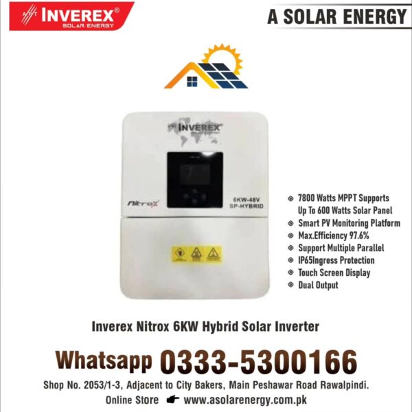 Inverex Nitrox 6kw Single Phase Solar inverter