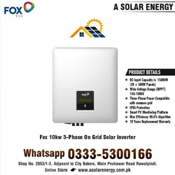Fox 10Kw On Grid Solar Inverter
