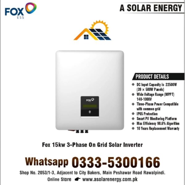 Fox 15kw On Grid Solar Inverter