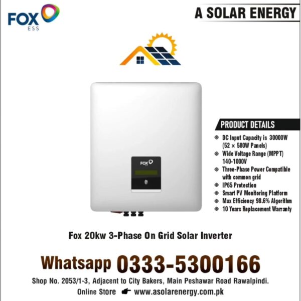 Fox 20kw On Grid Solar Inverter